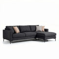 Fabric sectional sofa with chaise lounge - 230 x 100 x 80cm
